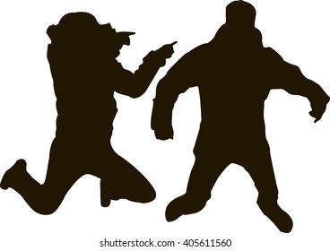 silhouette jump