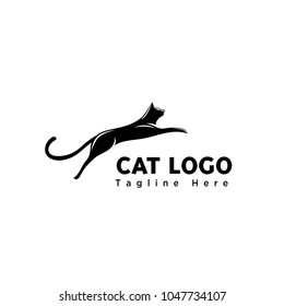 silhouette jump cat logo