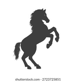 Silhouette eines Springpferdes ohne Hintergrund