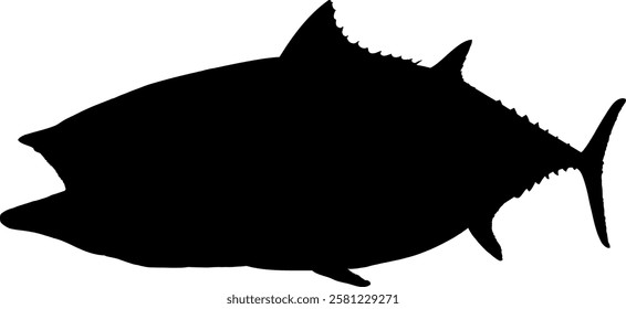 A silhouette of a juvenile bluefin tuna 