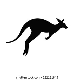 Silhouette of a kangaroo