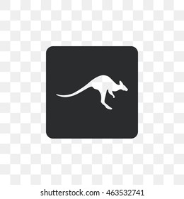 Silhouette of a kangaroo