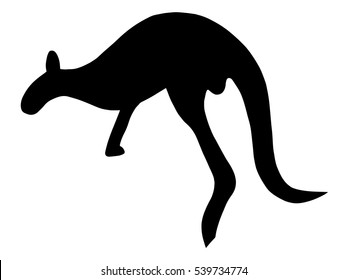 Silhouette of a kangaroo