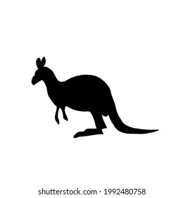 Silhouette kangaroo design vector illustration for education and collection 