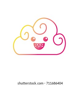 silhouette kawaii cute funny cloud weather
