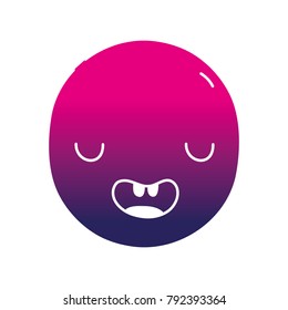 silhouette kawaii cute funny face expression