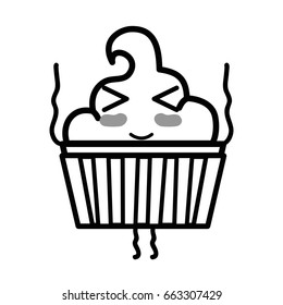 silhouette kawaii cute funny muffin dessert