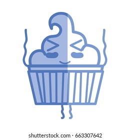silhouette kawaii cute funny muffin dessert