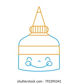 silhouette kawaii cute happy glue bottle