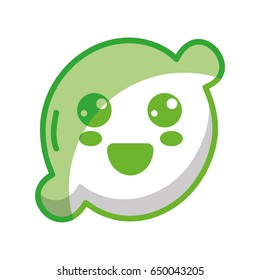 silhouette kawaii cute happy lemon fruit