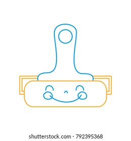 silhouette kawaii cute happy paint roller