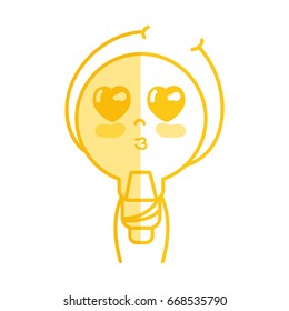 silhouette kawaii cute tender bulb energy with arms