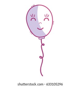 silhouette kawaii happy and cute balloon design