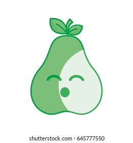 silhouette kawaii nice funny pear icon
