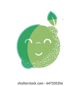 silhouette kawaii nice happy lemon fruit