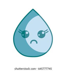 silhouette kawaii nice surprised drop water