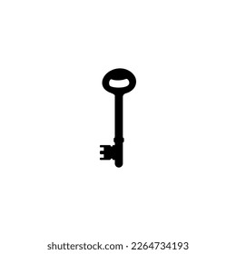 Silhouette of the Key for Icon, Symbol, Sign, Pictogram, Website, Apps, Art Illustration, Logo or Graphic Design Element. Vector Illustration