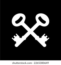 Silhouette of the Key for Icon, Symbol, Sign, Pictogram, Website, Apps, Art Illustration, Logo or Graphic Design Element. Vector Illustration