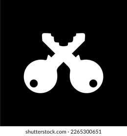 Silhouette of the Key for Icon, Symbol, Sign, Pictogram, Website, Apps, Art Illustration, Logo or Graphic Design Element. Vector Illustration