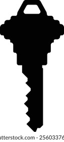 Silhouette of a key illustration