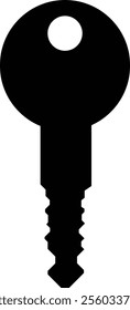 Silhouette of a key illustration
