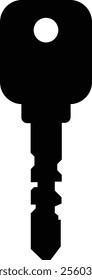 Silhouette of a key illustration