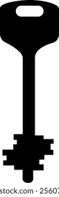 Silhouette of a key illustration