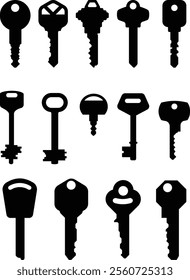 Silhouette of a key illustration