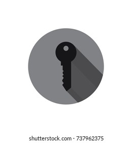 silhouette key vector, key icon 