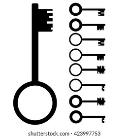 silhouette of keys