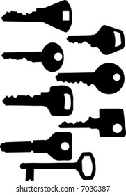 silhouette of keys