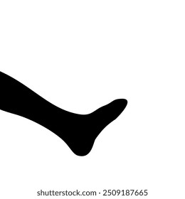 silhouette of a kicking leg