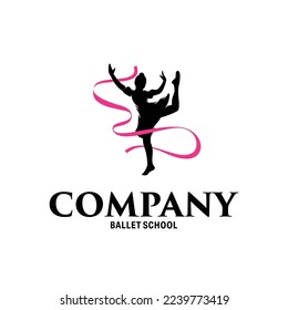 Silueta de diseño de logotipo de ballet infantil