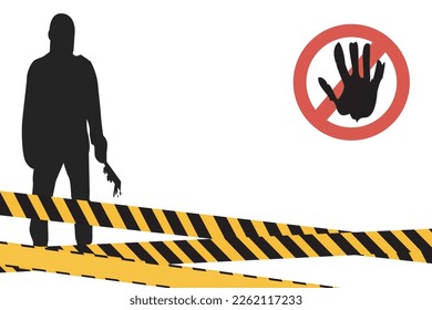 silhouette of a kidnapper holding a knife. experiencing violence. murder. Child abuse, violence. women's violence. towards kids concept design. vector illustration