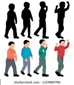  silhouette kids go