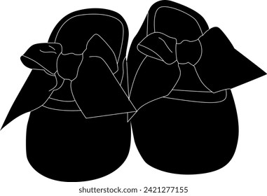 silhouette kids shoes on white background