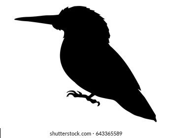 Silhouette Kingfisher Stock Vector (Royalty Free) 643365589 | Shutterstock