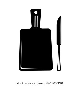 silhouette Kitchen table and knife