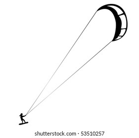 silhouette of a kite is on a white background
