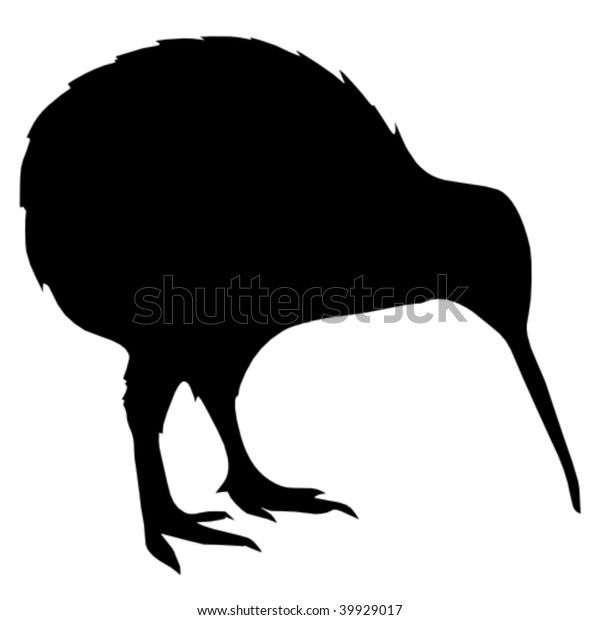 Silhouette Kiwi Stock Vector (Royalty Free) 39929017