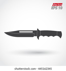 silhouette knife symbol / vector illustration