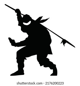 Silhouette eines Rittervektordesigns