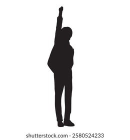 silhouette of a kpop idol performing. participant of the survival show starlight boys. handsome male asian model