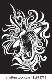 Silhouette of lady