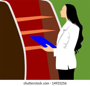 silhouette of a lady	