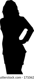silhouette of a lady 	