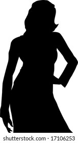 Silhouette Lady Stock Vector (Royalty Free) 17106253 | Shutterstock