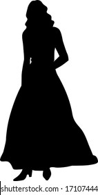 silhouette of a lady 	