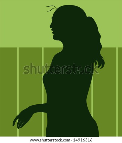 silhouette of a lady	