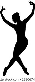 silhouette of a lady dancer
